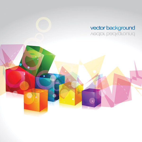 free vector Cube and ball vector graphic